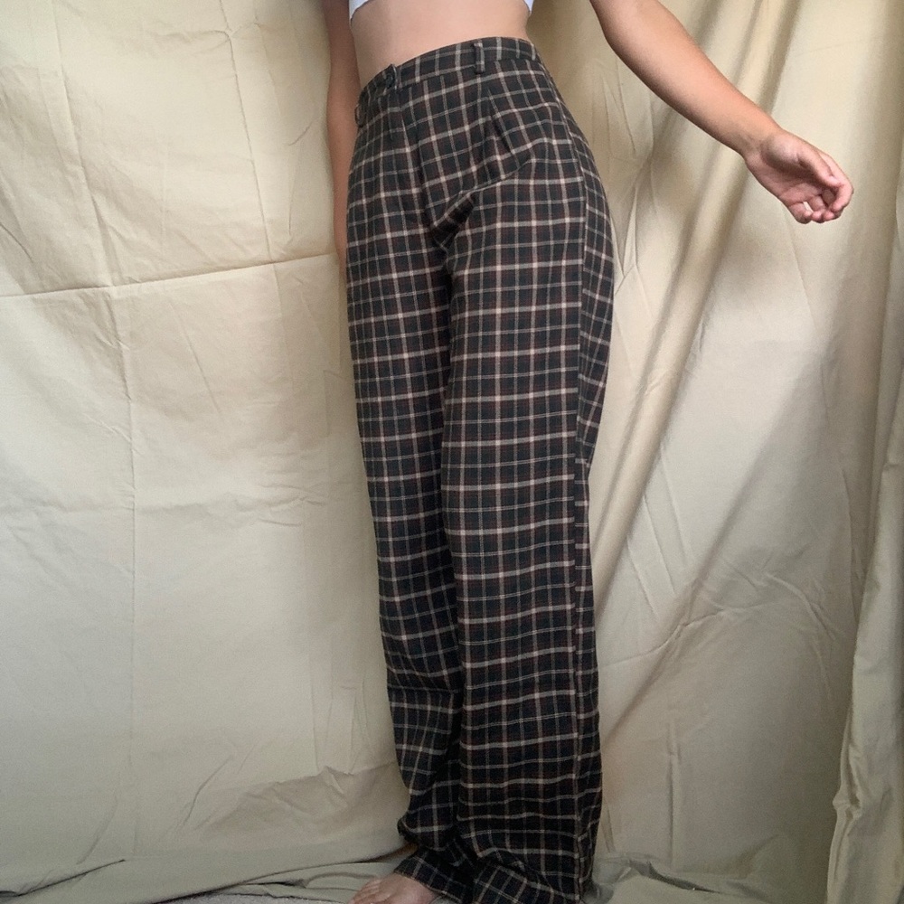 Brandy Melville Tilden High Rise Plaid Pants